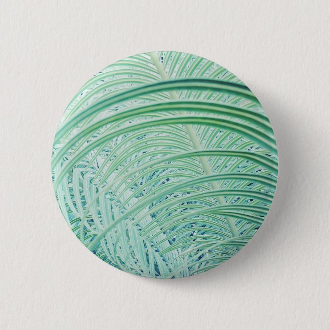 Weiche grüne Pflanze Palmblättrig Button (Vorderseite)