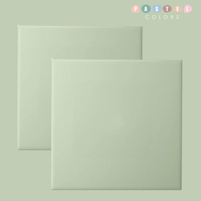 Weiche helle, weiche, helle Sage Moss grüne Farbe Fliese (Light Soft Pastel Light Sage Moss Green Color Ceramic Tile)