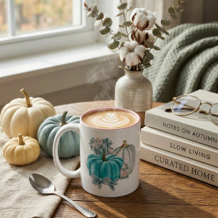 Weiche Herbst-Kürbis-Kaffeetasse Zweifarbige Tasse