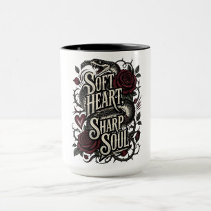 Weiche Herz Scharfe Seele Schlange Rose Gothic Zit Tasse