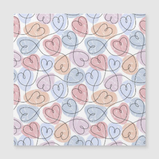 Weiche Herzen: Valentine's Continuous Line Magnetkarte