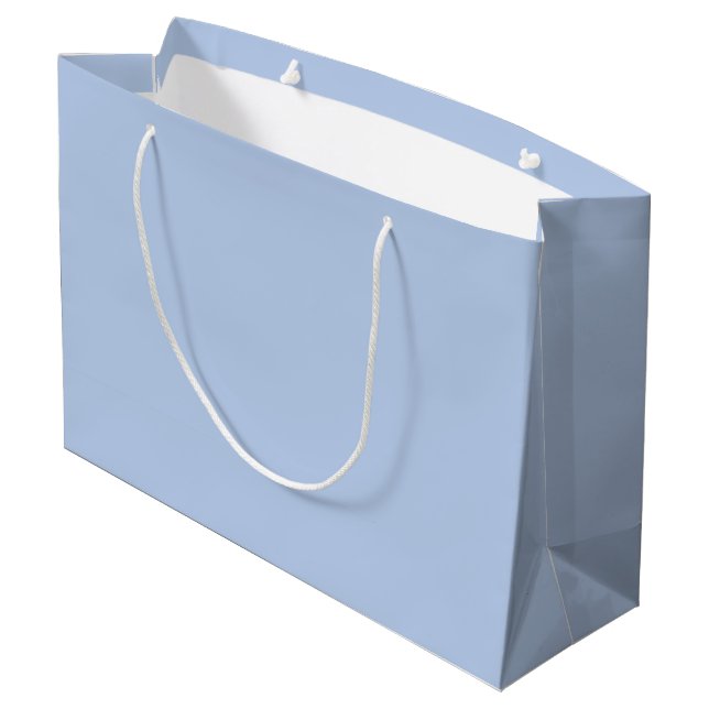 Weiche Himmelblau Große Geschenktüte (Rückseite Schrägansicht)