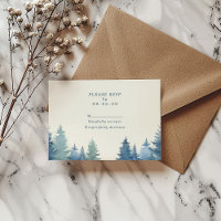 Weiche Kiefernbäume Grüne Hochzeit Rsvp