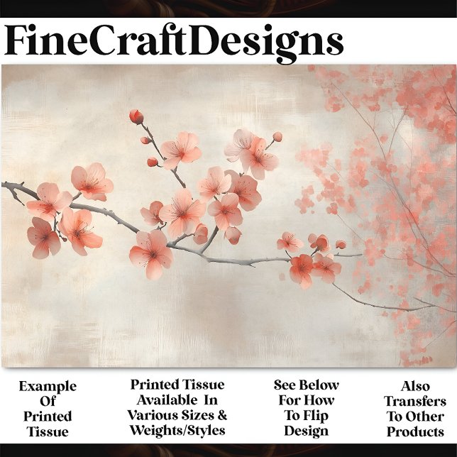 Weiche Korallen Blume & Blüten BP8B Dekoupage Seidenpapier (Von Creator hochgeladen)