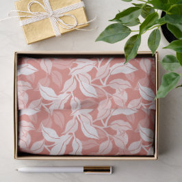 Weiche Korallenblatt-Botanische Silhouette Seidenpapier