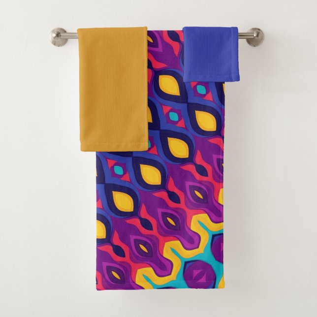 Weiche Kurven fett Farben Badhandtuch Set (Insitu)