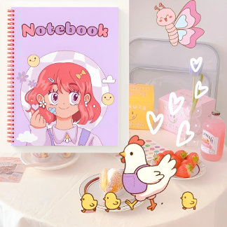Weiche Lila Niedliche Mädchen 💜 💗 ✨ für sie Notizbuch