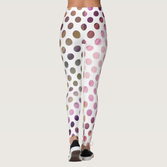 Weiche Lila rosa und grüne Aquarelltöne Leggings (Rückseite)