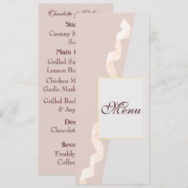 Weiche lila und graue Effekte mit Farbband Menükarte