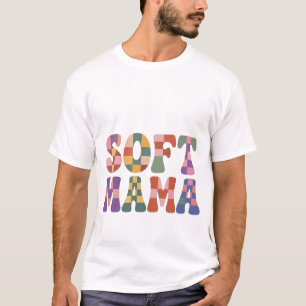 Weiche Mama Bunte Patchwork-Mutter-Shirt Cute Re T-Shirt
