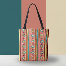 Weiche, mehrfarbige Diamant- und Streifen-Tasche Tasche