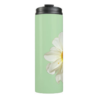 Weiche Minzweiße Blume und Honigbiene Thermotumble Thermosbecher