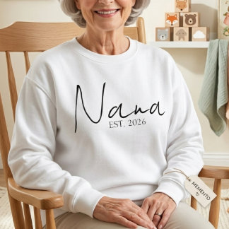 Weiche Nana EST Jahr Kuschelige Elegante Schrift D Sweatshirt