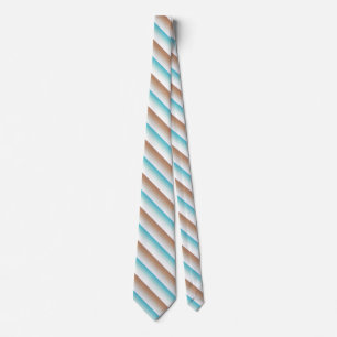 Weiche, orange blaue, beige Streifen Krawatte