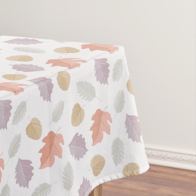Weiche Pastel Fall Leaf Muster | Minimalistischer  Tischdecke (Beispiel)