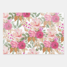 Weiche Pastelfeder-Bouquet aus Blume Geschenkpapier Set