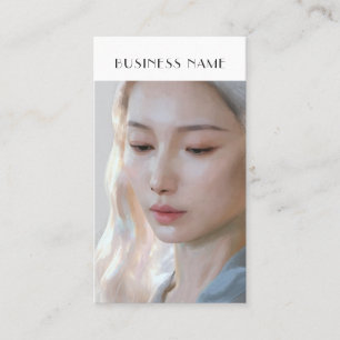 Weiche Pastell-Ästhetik Frau Fine Art Visitenkarte