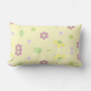 Weiche Pastell Blumen & Polka Punkte Lendenkissen