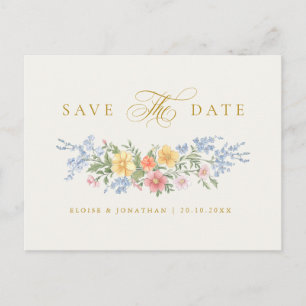 Weiche Pastell-Ornamentale Frühlings-Gold Save-the Postkarte