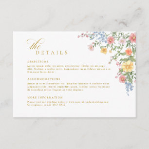 Weiche Pastell-Ornamente Hochzeit im Frühling Gold Begleitkarte