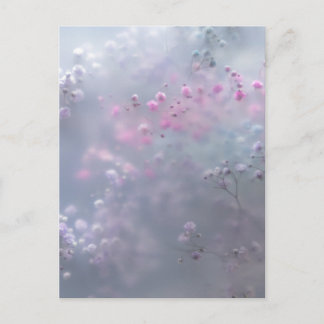 Weiche Pastellblumen in träumerischer Unschärfe Postkarte
