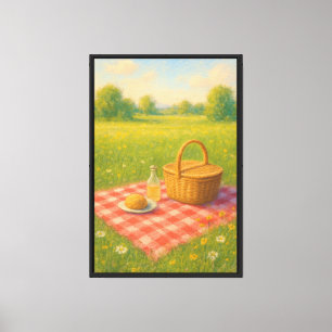 Weiche Pastelle Landschaft Picnic Szene Leinwanddruck