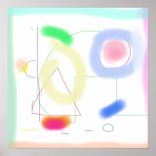 Weiche Pastelle und lebhafte Farben Poster (Vorne)