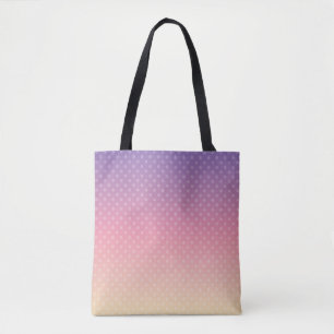 Weiche Pastellfarben Polka Dot Pink Violett Tasche