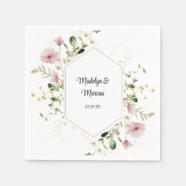 Weiche Pastellfarben Rosa Blumenzwiebeln Napkins Serviette