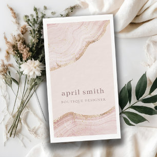 Weiche Pastellfarben Rose Gold Agate Marmor Textur Serviette