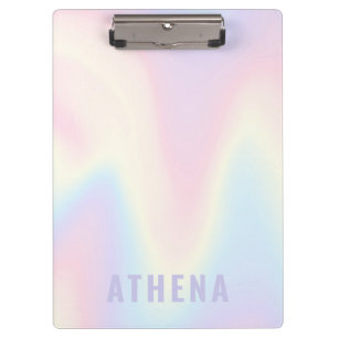 Weiche pastellfarbene Regenbogenbezeichnung modern Klemmbrett