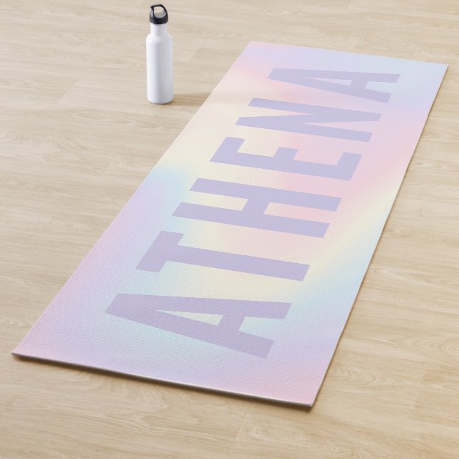 Weiche pastellfarbene Regenbogenbezeichnung modern Yogamatte (Beispiel)