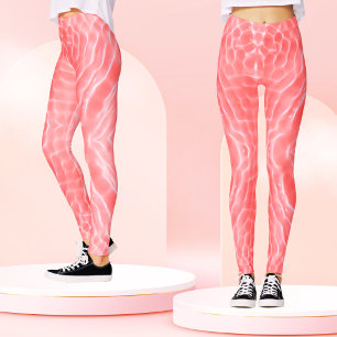 Weiche Pastellrosa Abstrakte Wellige Kunst Sportbe Leggings