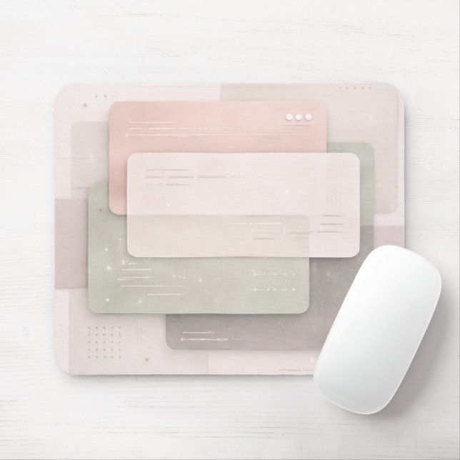 Weiche Pastellschichten AI-Kunst  Mousepad (Mit Mouse)
