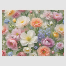 Weiche Pasteten Blumendruck Seidenpapier