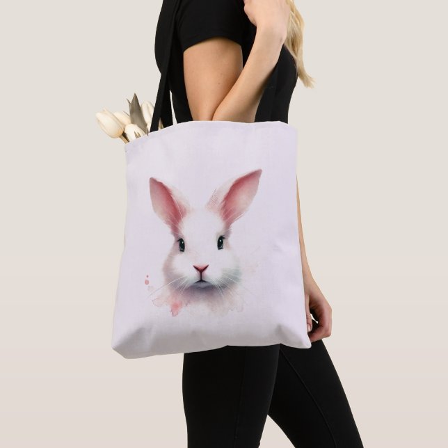 Weiche Pasteten: Pink Bunny Tote Bag Tasche (Von Nahem)