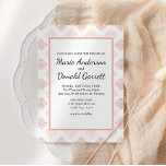 Weiche Peachy Blush Damask Einladung<br><div class="desc">Weiche, peachische Farbtöne verleihen Ihrem Schreibtisch eine romantische Touch. Personalisieren Sie unsere großartige Schreibwaren mit Ihren Veranstaltungsdetails einfach und schnell, einfach den Knopf anpassen. Die Koordinierung der Rückseite ist inbegriffen. In unserem Zazzle-Shop finden Sie passende Artikel, um Ihre Veranstaltungskollektion abzuschließen!</div>