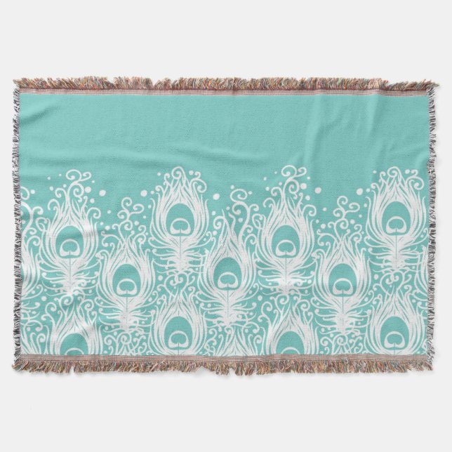 Weiche Pfauenfedern Decke (Vorderseite)