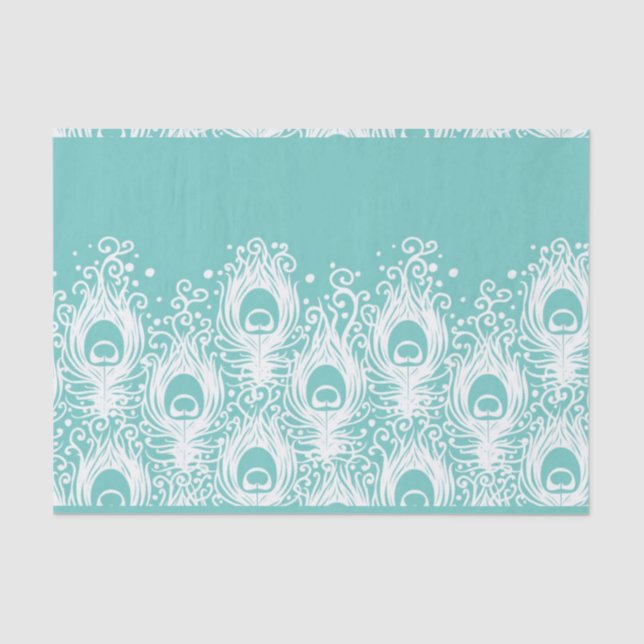 Weiche Pfauenfedern Seidenpapier (Vorderseite)