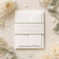 Weiche Pistazien-Hochzeitseinladung