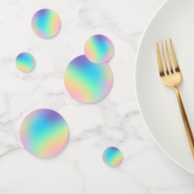 Weiche Prismatische Pastel Gradient Table Confetti Konfetti (Gruppe)