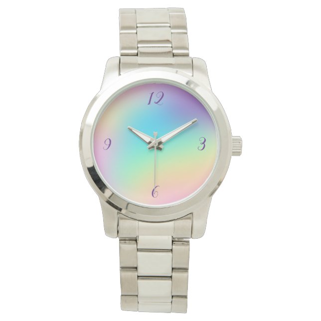 Weiche Prismatische Pastelle Gradient Armbanduhr (Vorderseite)