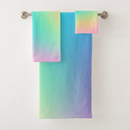 Weiche Prismatische Regenbogenglühung Badhandtuch Set