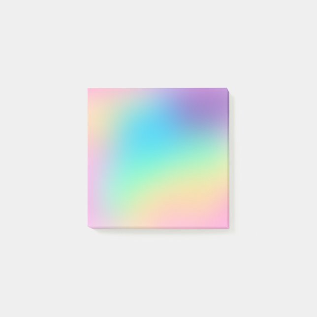 Weiche Prismatische Regenbogenglühung Post-it Klebezettel (Vorderseite)