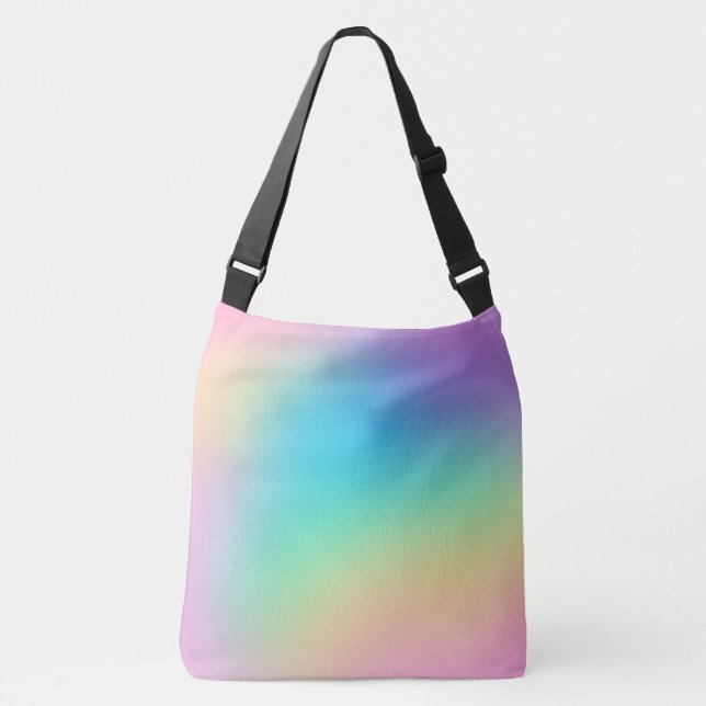Weiche Prismatische Regenbogenglühung Tragetaschen Mit Langen Trägern (Vorderseite)