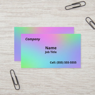 Weiche Rainbow-Gradient-Visitenkarten Visitenkarte