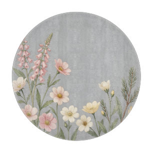 Weiche rosa Fingerhut-Wildblume Botanik Schneidebrett