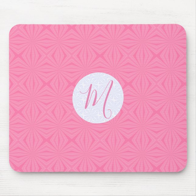 Weiche rosa geschwungene Quadrate Personalisierte  Mousepad (Vorne)