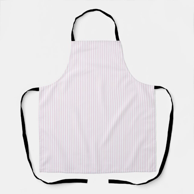Weiche rosa gestreifte Küchenschürze Schürze (Vorderseite)