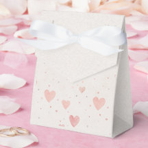 Weiche rosa Herzen Favor Box